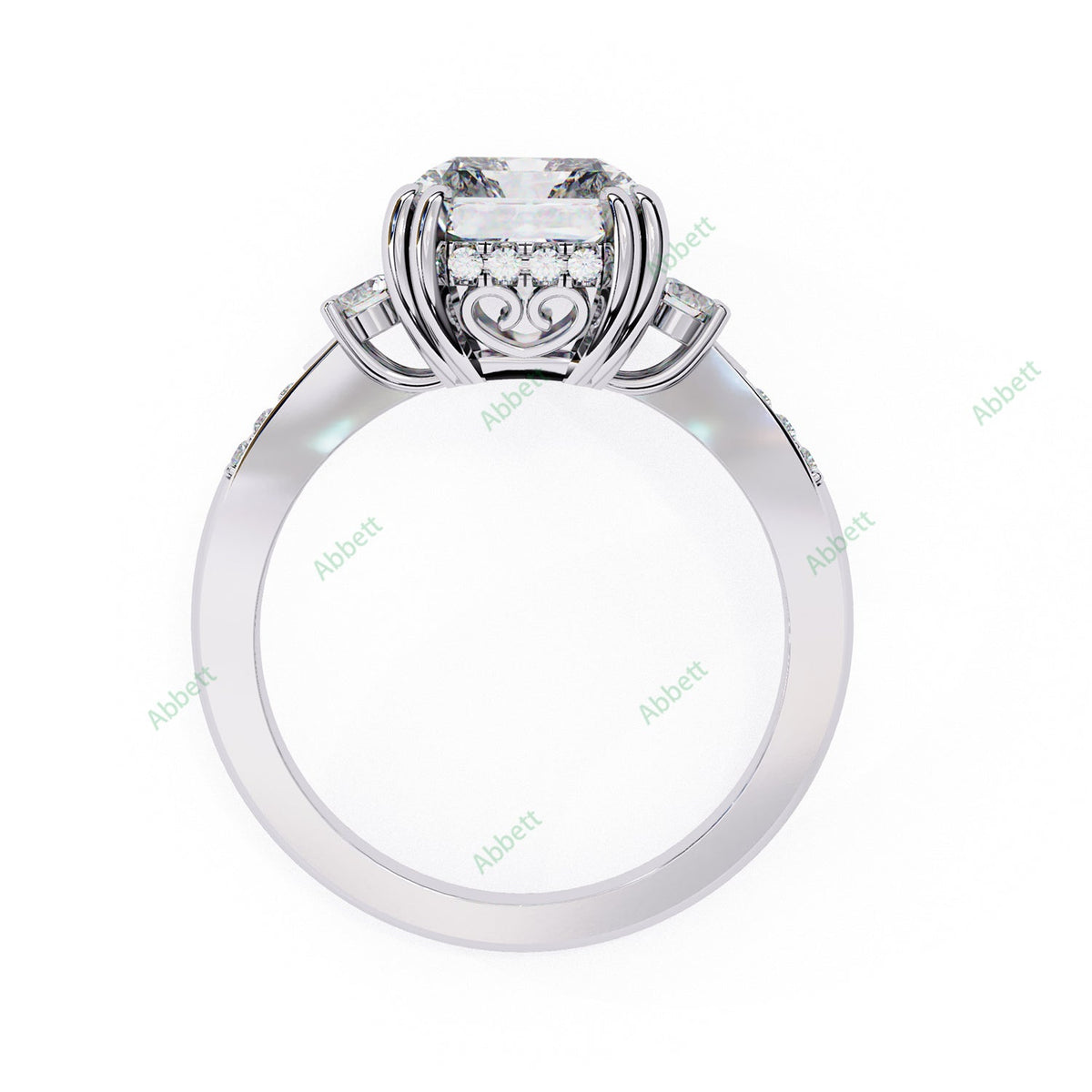Three Stone Engagement Ring ENTH1116