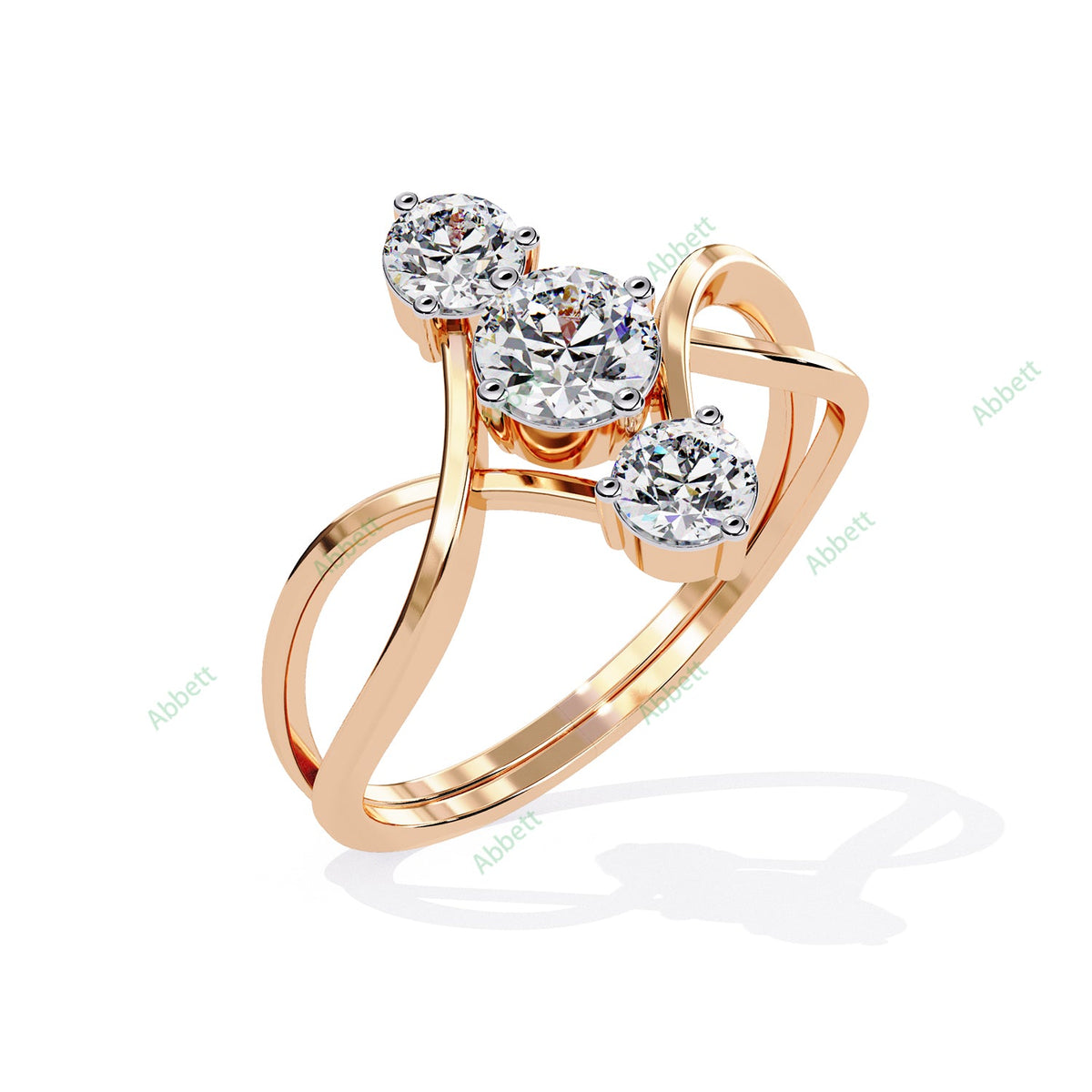Three Stone Engagement Ring ENTH1176