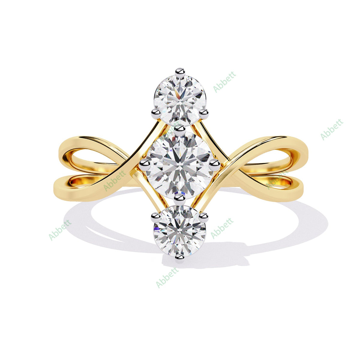 Three Stone Engagement Ring ENTH1176
