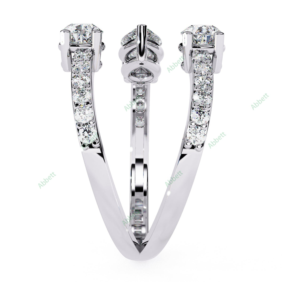 Three Stone Engagement Ring ENTH1184
