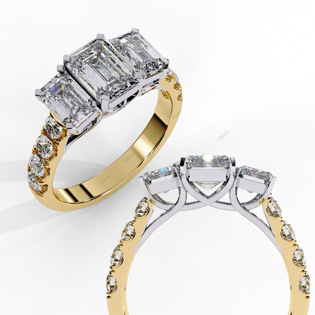 Three Stone Engagement Ring ENTH1485