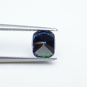 Antique cushion blue moissanite