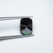 Antique cushion black moissanite