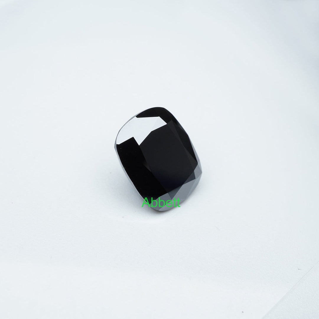 Antique cushion black moissanite