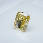 Load image into Gallery viewer, Cushion lab grown yellow diamond
