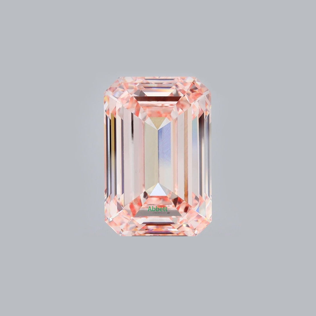 Emerald lab grown pink diamond