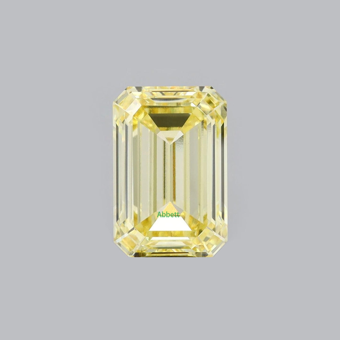 Emerald lab grown yellow diamond