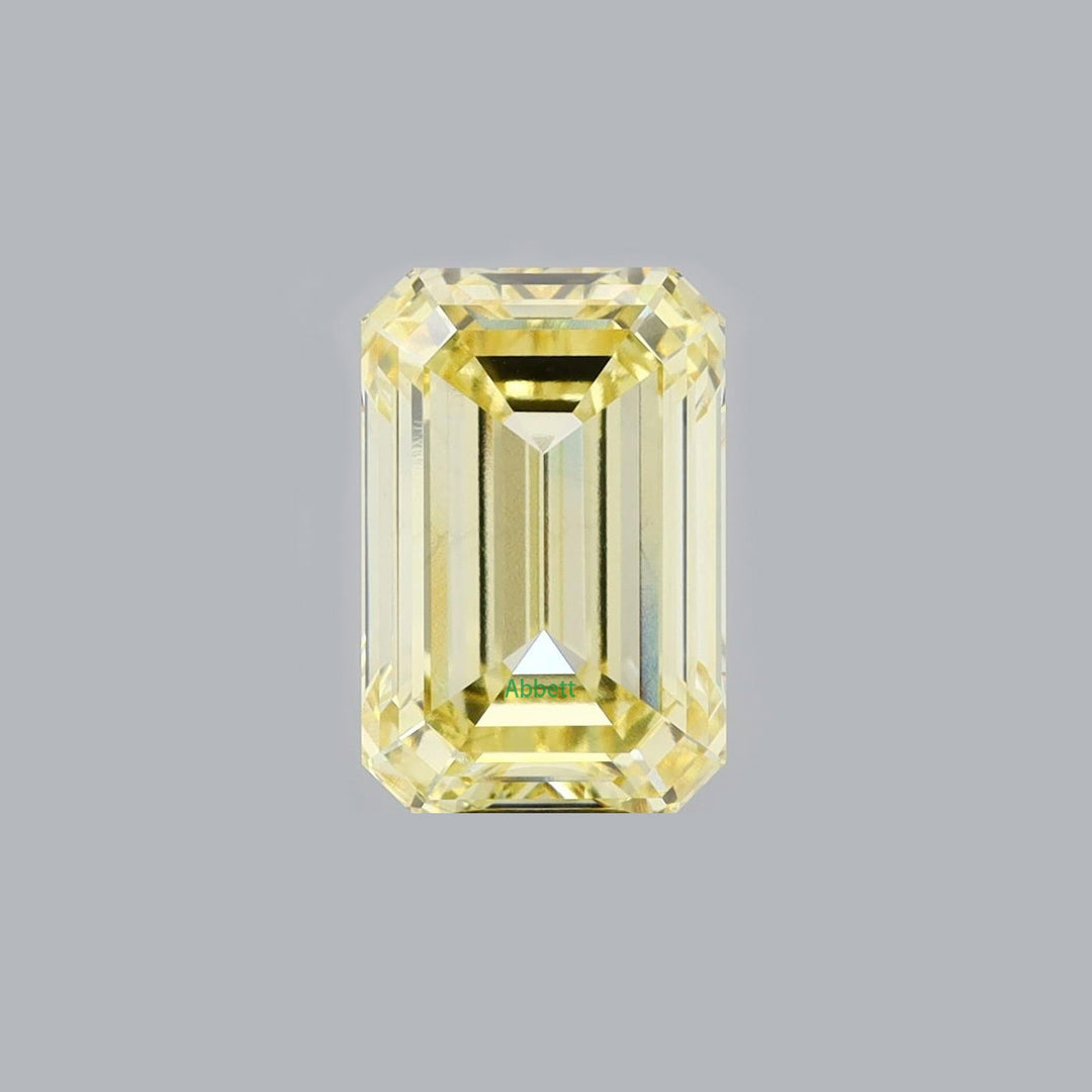 Emerald lab grown yellow diamond