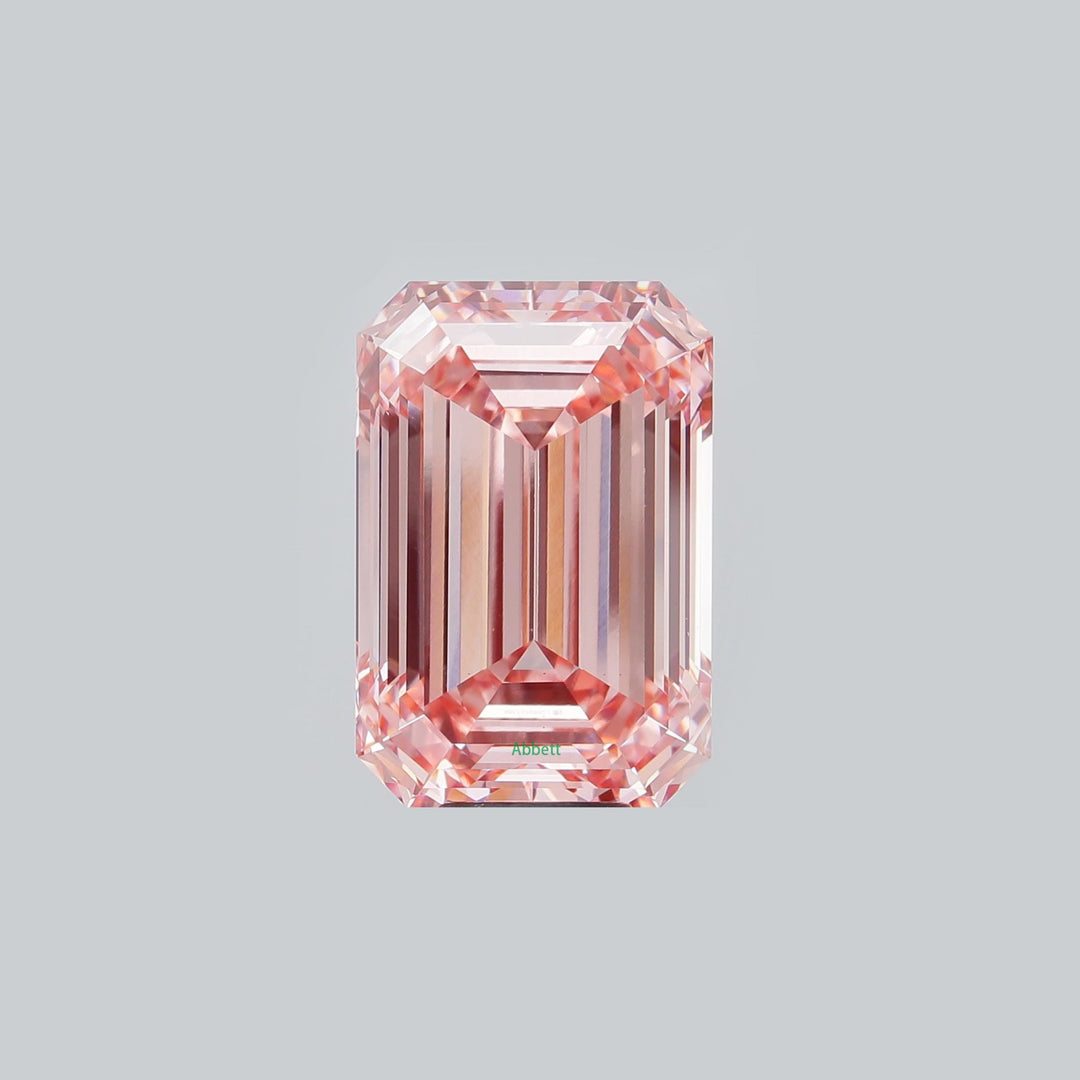 Emerald lab grown pink diamond