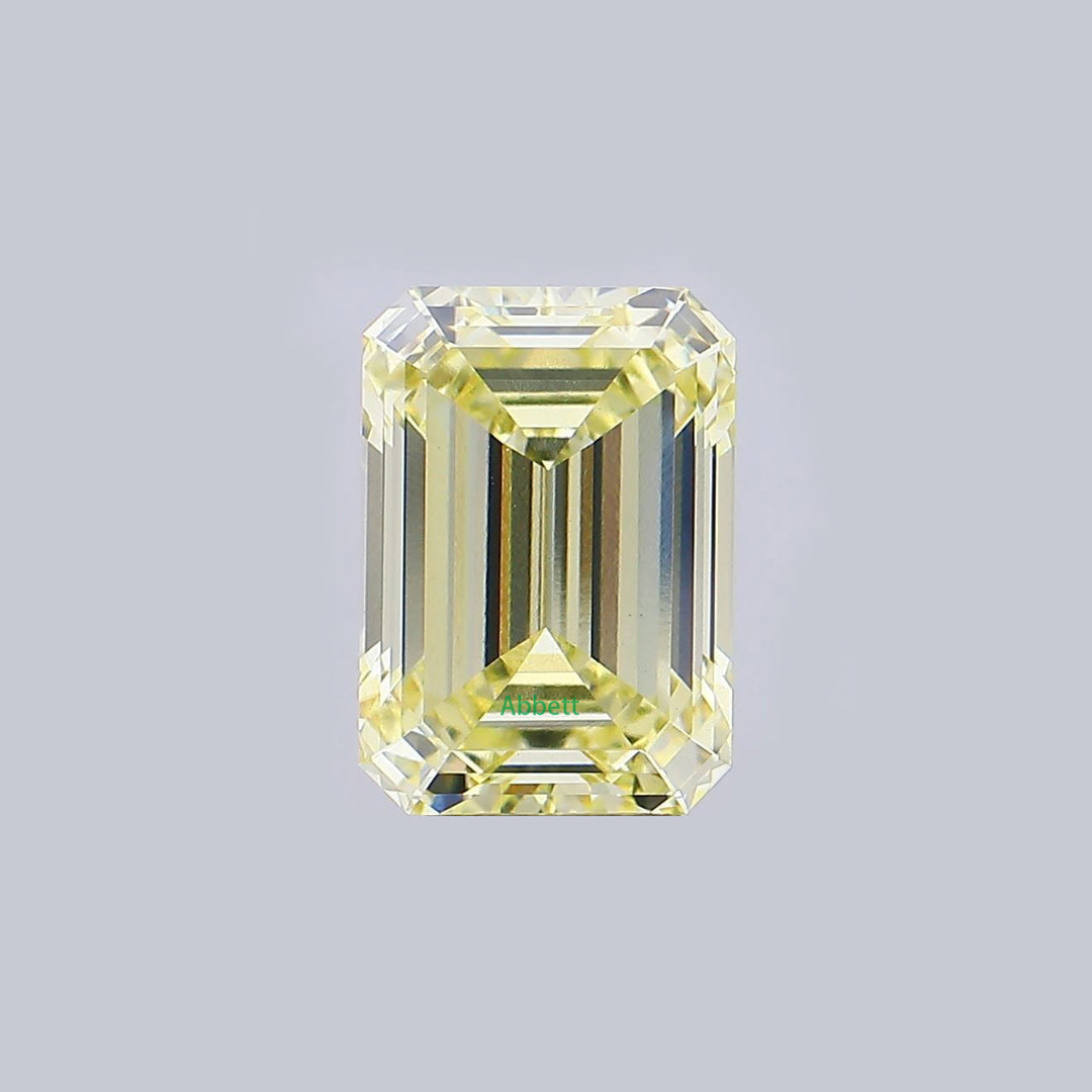Emerald lab grown yellow diamond