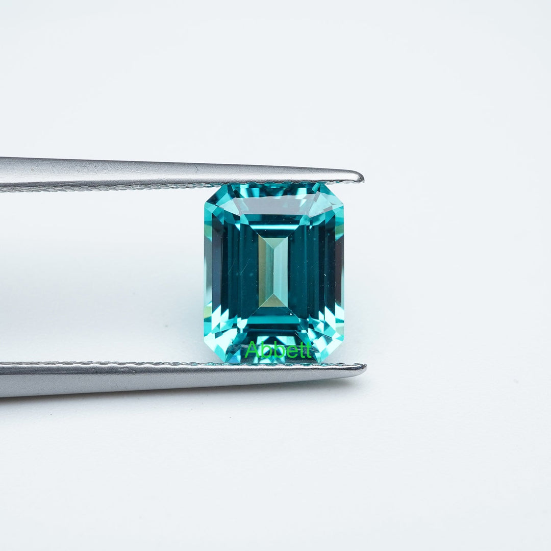 Emerald lab grown Paraiba YAG
