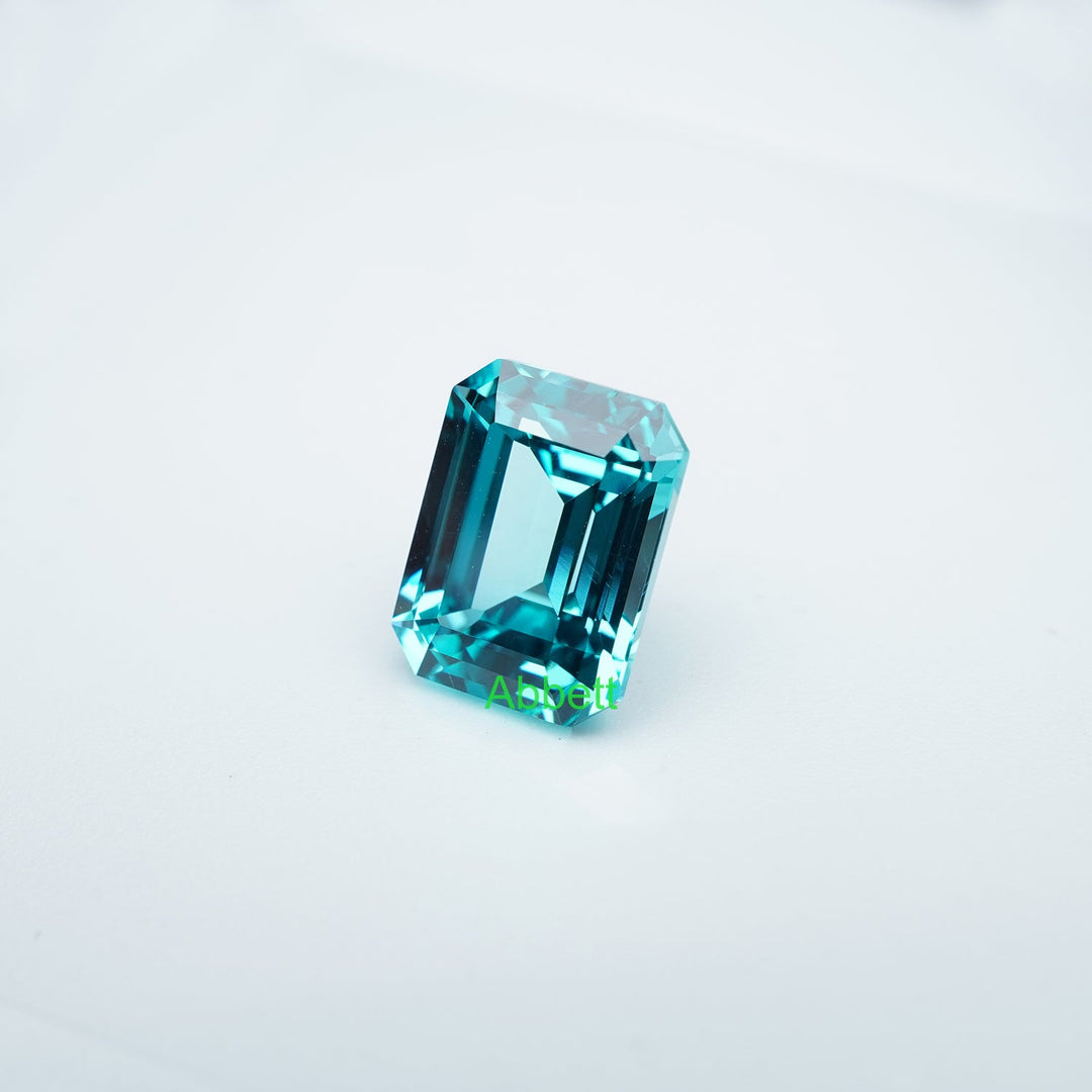 Emerald lab grown Paraiba YAG