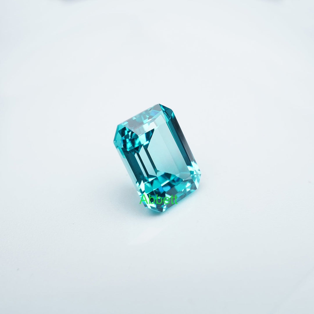 Emerald lab grown Paraiba YAG