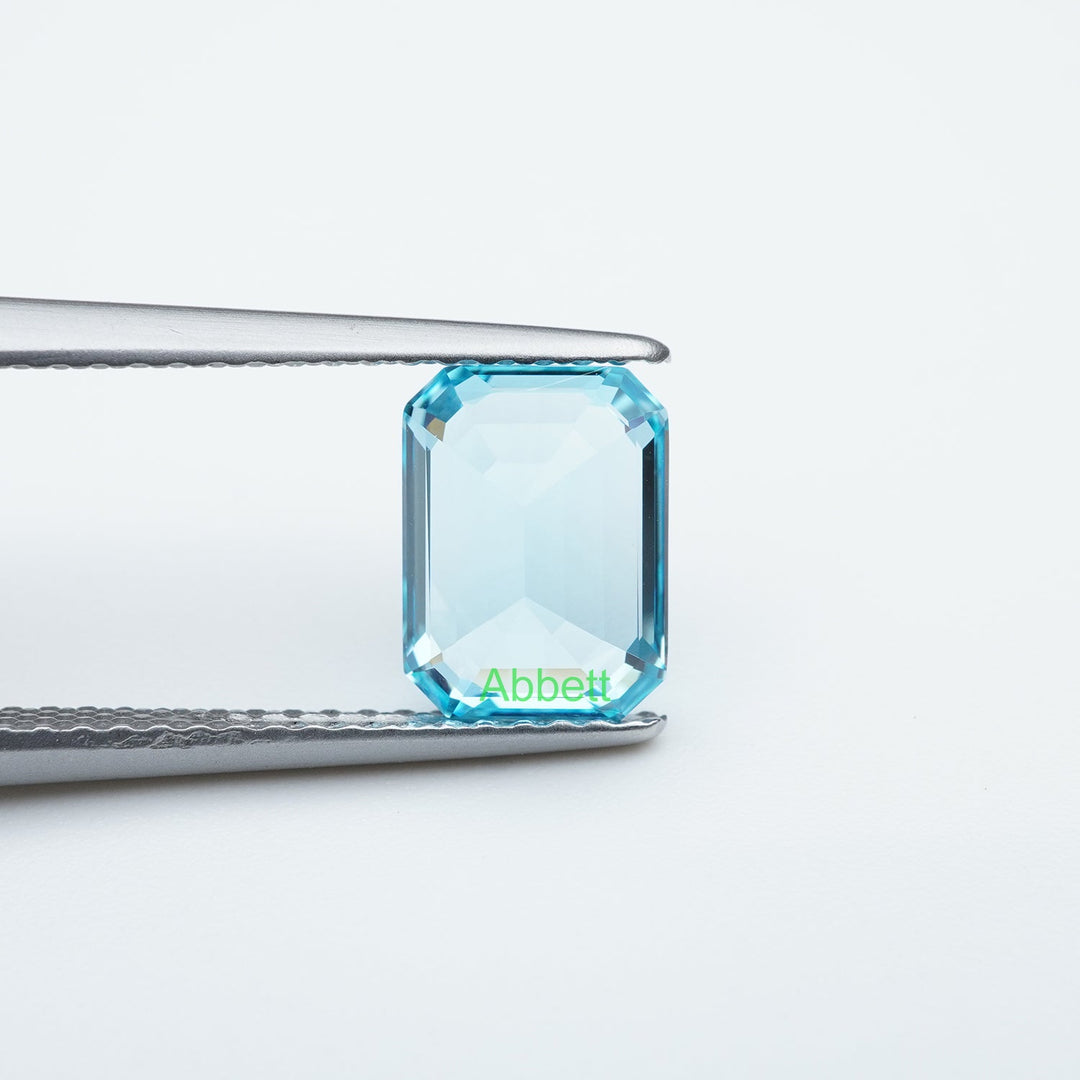 Emerald lab grown santa maria sapphire