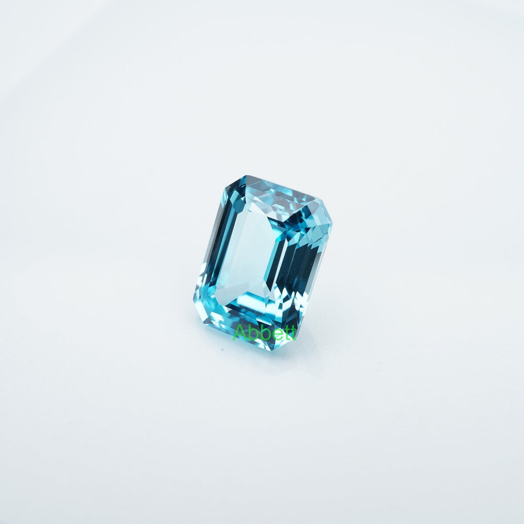 Emerald lab grown santa maria sapphire