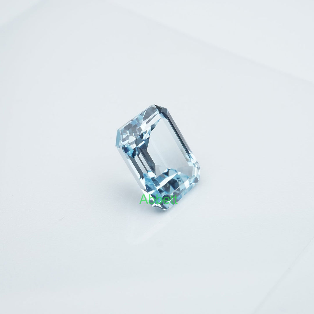 Emerald lab grown aqua sapphire