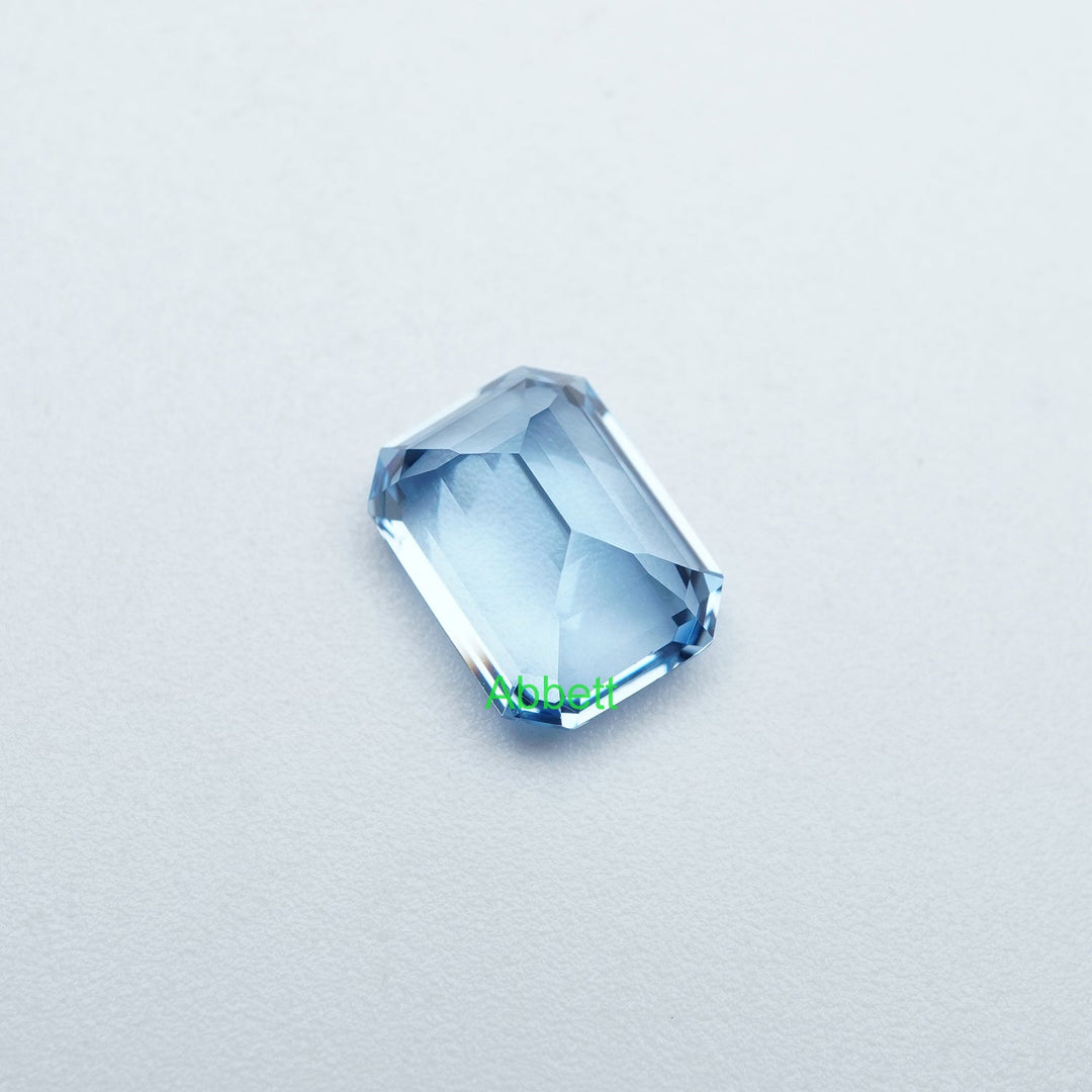 Emerald lab grown aqua spinel