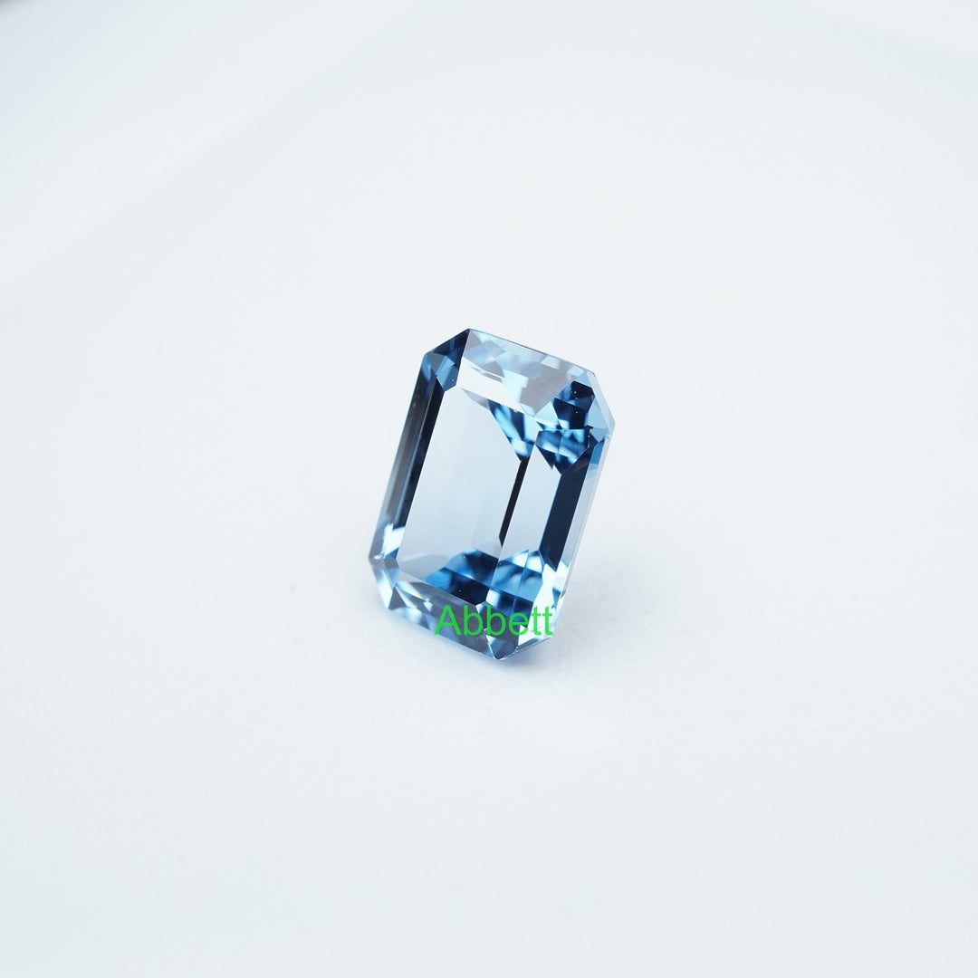 Emerald lab grown aqua spinel