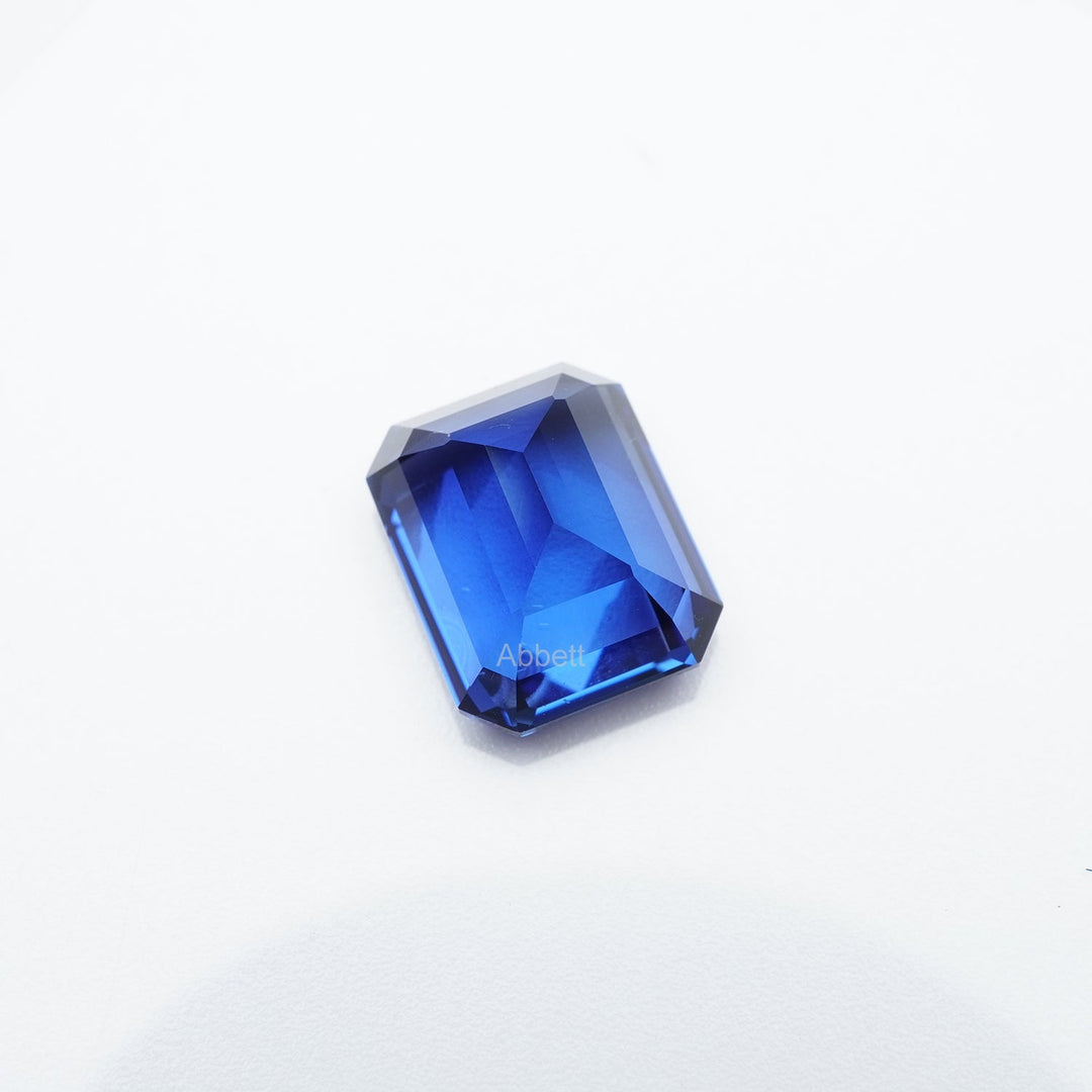 Emerald lab grown blue sapphire