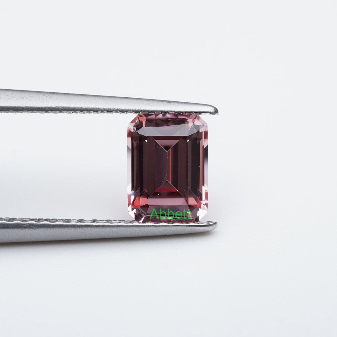 Emerald lab grown champagne sapphire