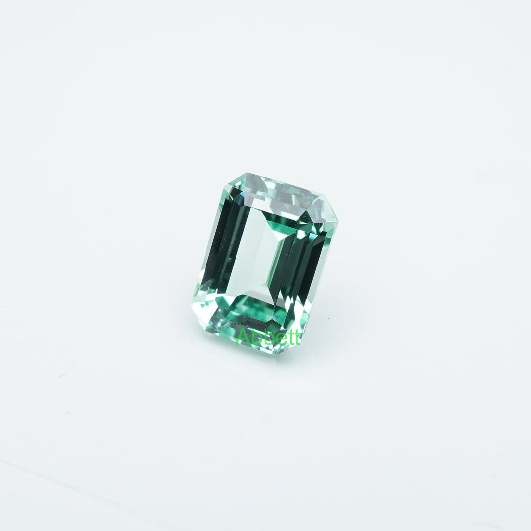 Emerald lab grown green sapphire