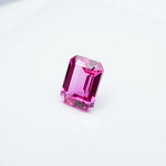 Load image into Gallery viewer, Emerald lab grown hot pink sapphire
