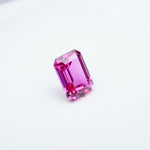 Load image into Gallery viewer, Emerald lab grown hot pink sapphire
