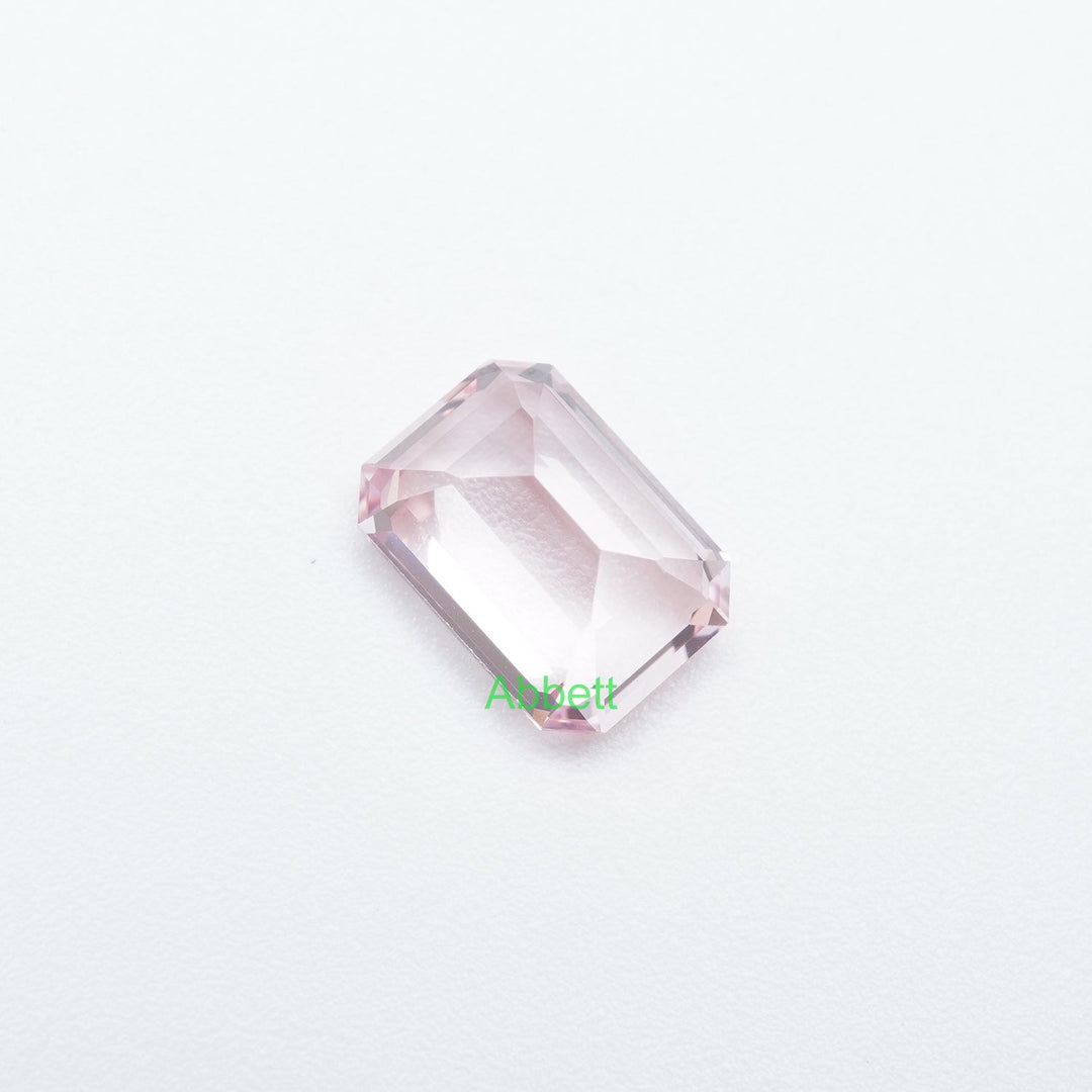 Emerald lab grown light pink sapphire