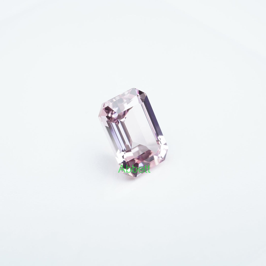 Emerald lab grown light pink sapphire