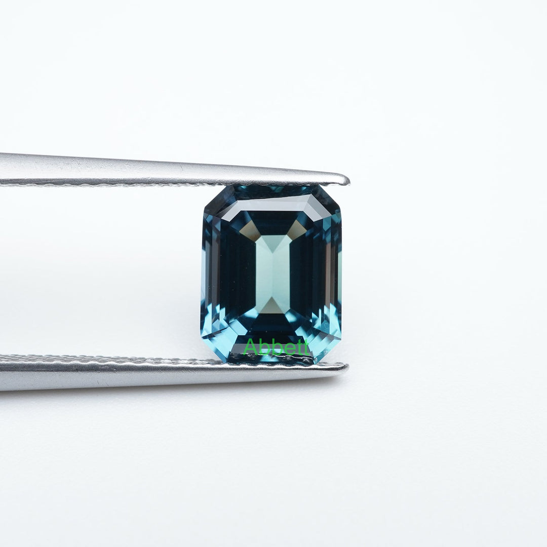 Emerald lab grown teal sapphire