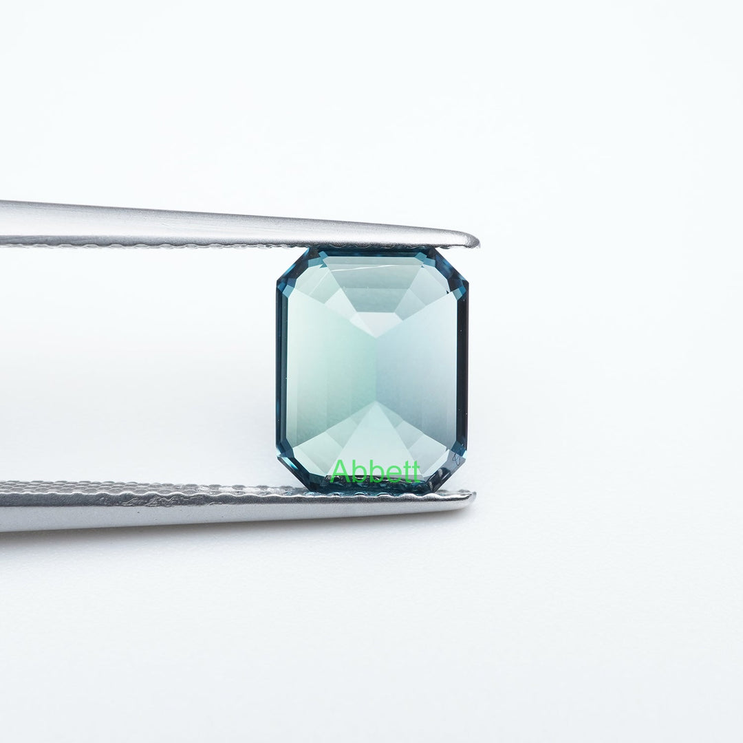 Emerald lab grown teal sapphire