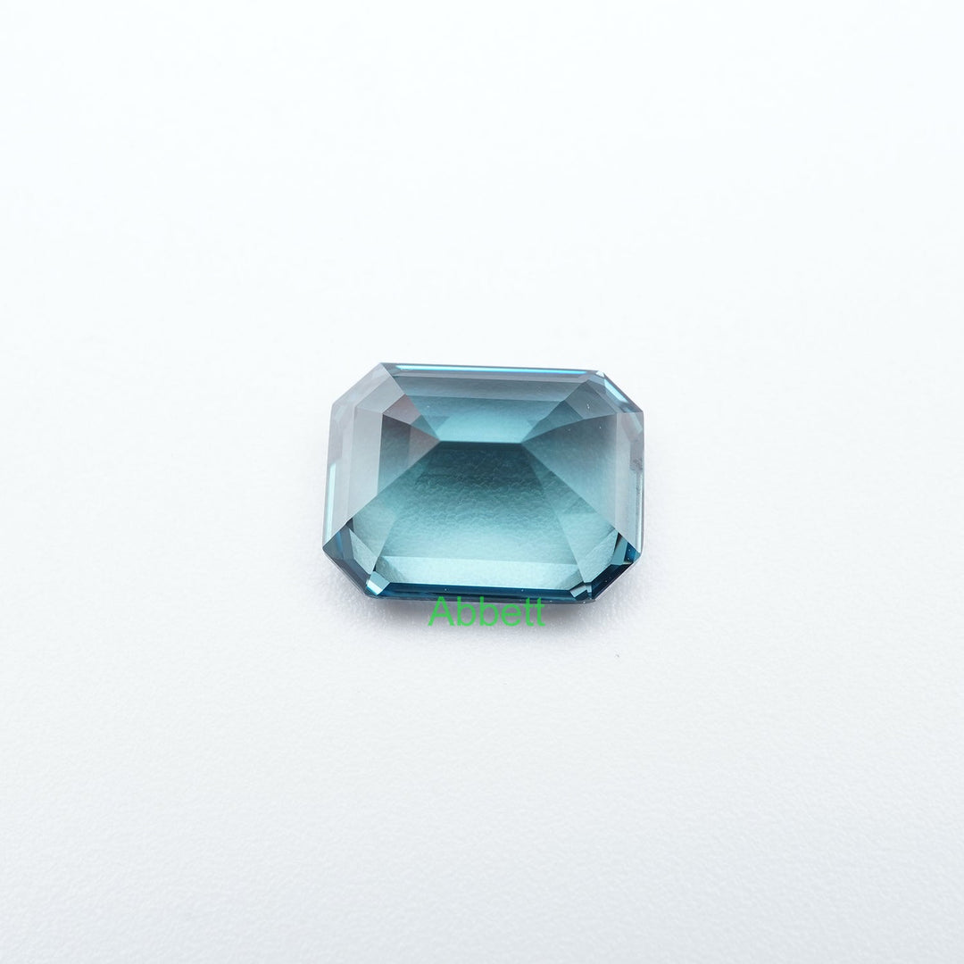 Emerald lab grown teal sapphire