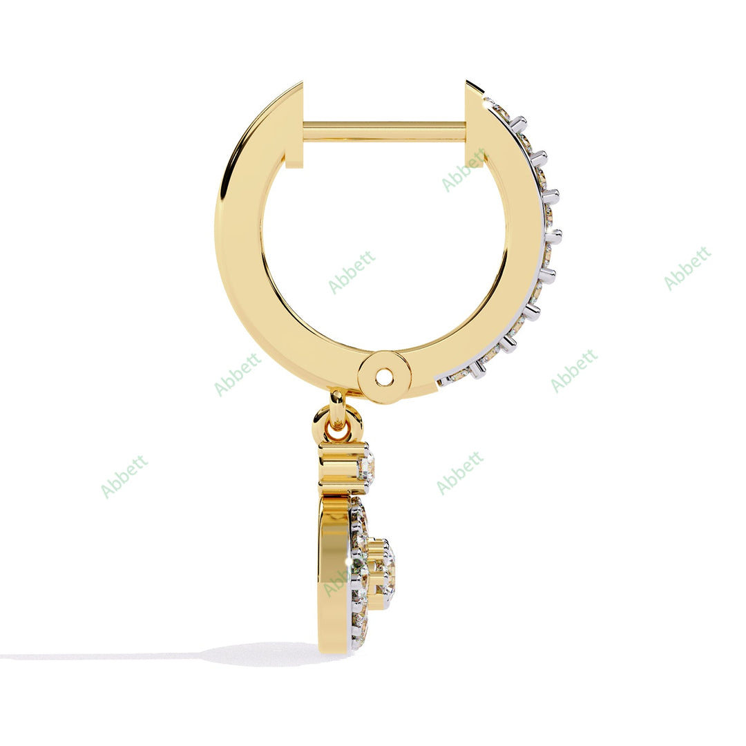 Marquise Designer Hoops Earring HODE1407