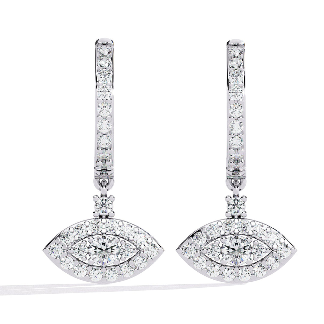 Marquise Designer Hoops Earring HODE1407
