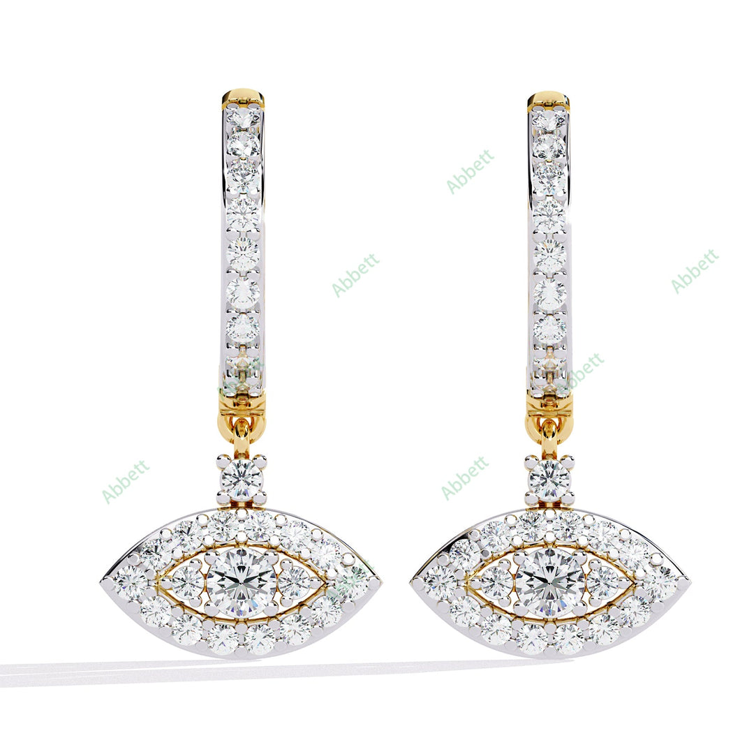 Marquise Designer Hoops Earring HODE1407