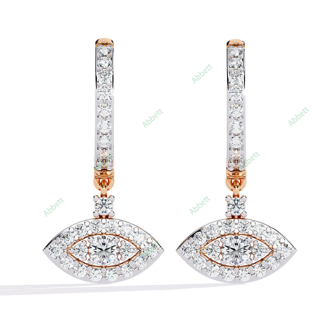 Marquise Designer Hoops Earring HODE1407