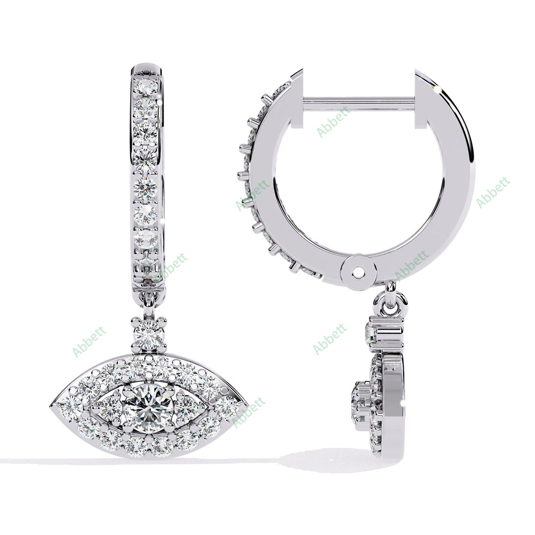 Marquise Designer Hoops Earring HODE1407