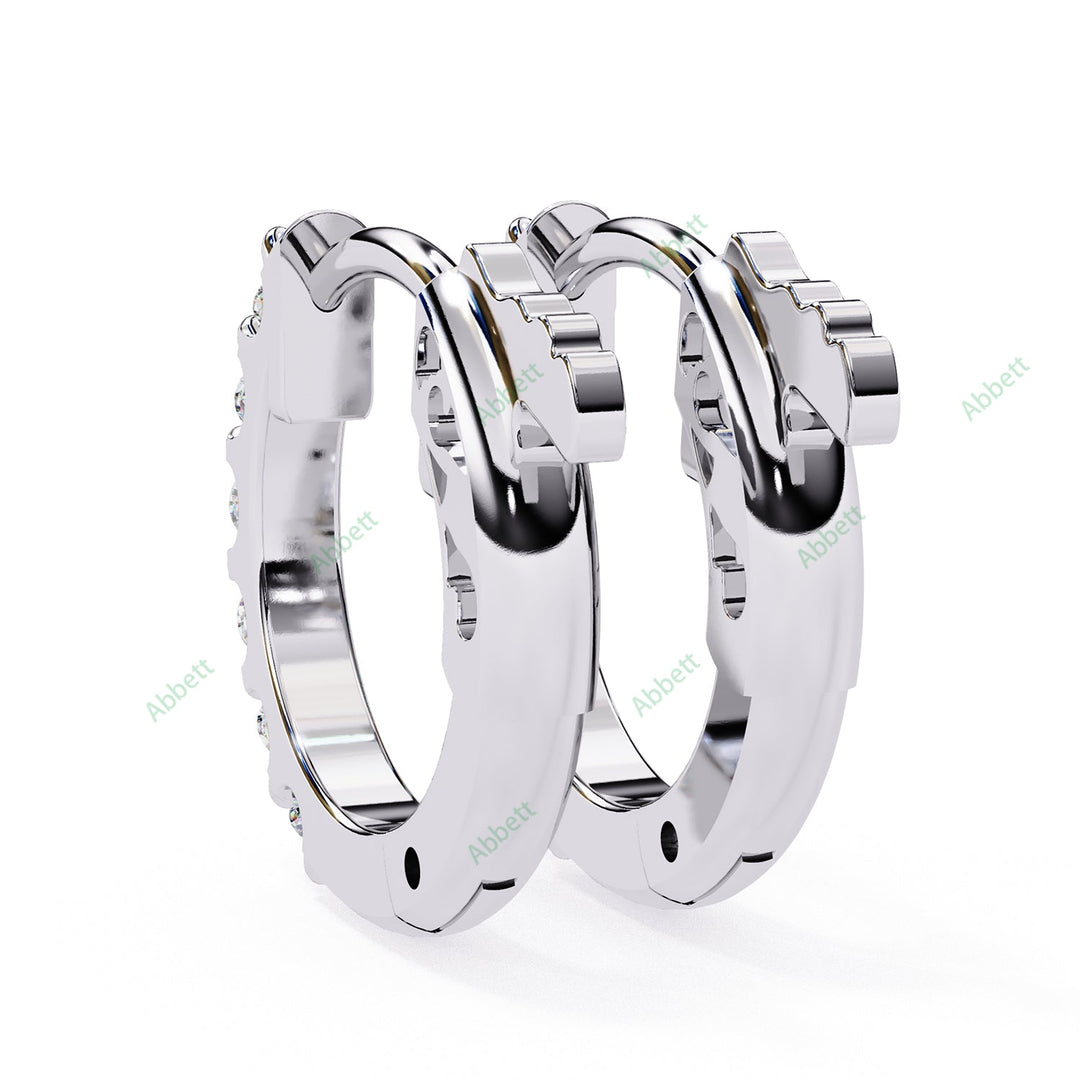 Round Fashion Huggies Earring HUFA1363