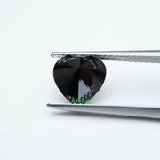 Heart black moissanite