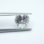 Heart D FL moissanite