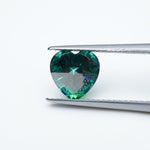 Load image into Gallery viewer, Heart green moissanite
