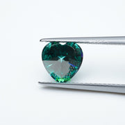 Heart green moissanite