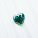 Load image into Gallery viewer, Heart green moissanite
