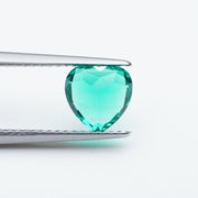 Heart lab grown emerald