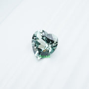 Heart lab grown green sapphire