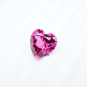Heart lab grown hot pink sapphire
