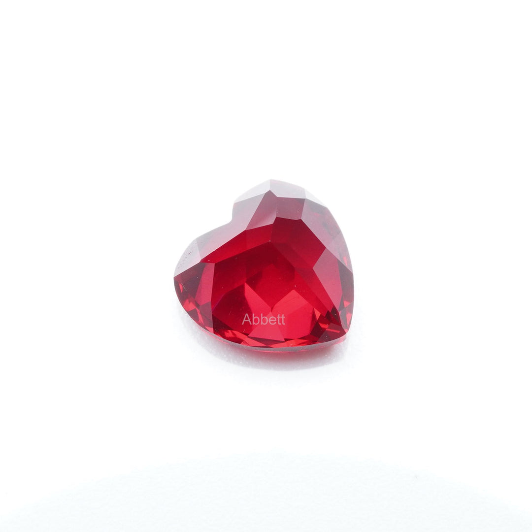Heart lab grown ruby