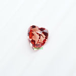Load image into Gallery viewer, Heart lab grown sunset coral padparadscha sapphire
