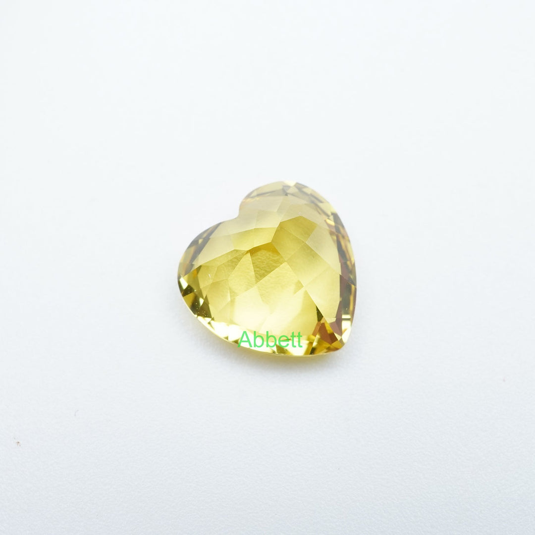 Straight baguette lab grown yellow sapphire