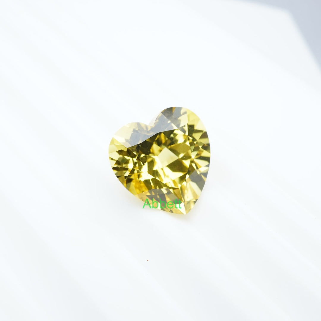 Straight baguette lab grown yellow sapphire